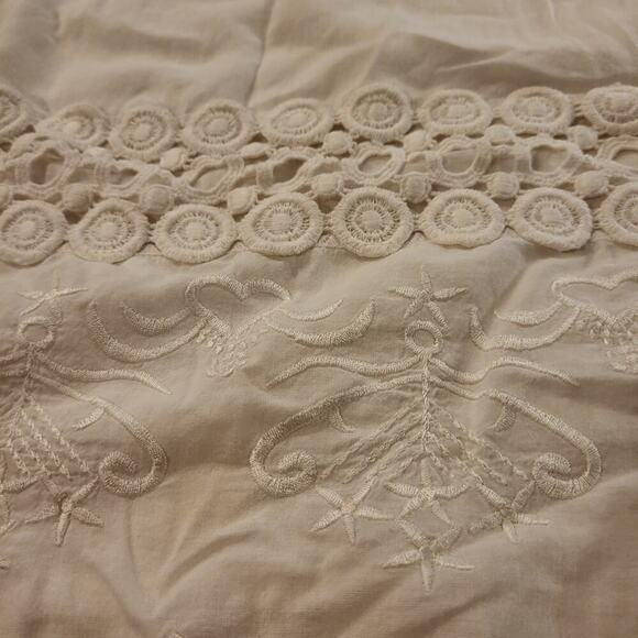 100% Cotton Loose White Shift Dress Lace & Pom Pom Detail XXXL - Picture 3 of 10